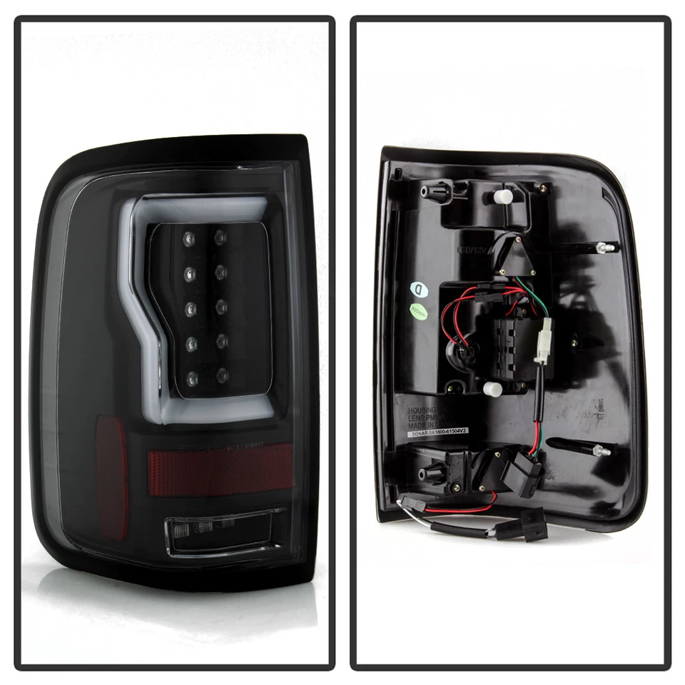 Luces traseras de tubo LED completas negras Ford F150 LOBO 2004-2008 luces de freno izquierda+derecha Foto 3 de 4