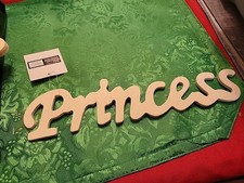 Paintable Princess Wall Decor Sign Lettering For Home Girls Room Decor Wood