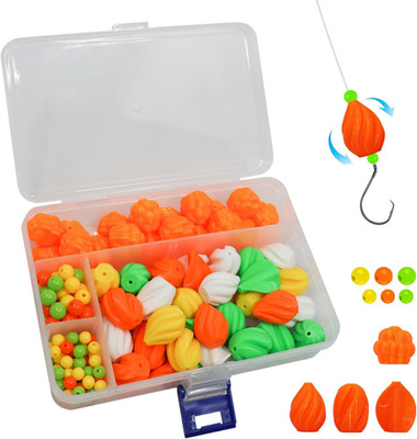 51Pcs Fly Fishing Floats Pompano Rigs Surf Fishing Rig Floats Cylindrical, Spin,