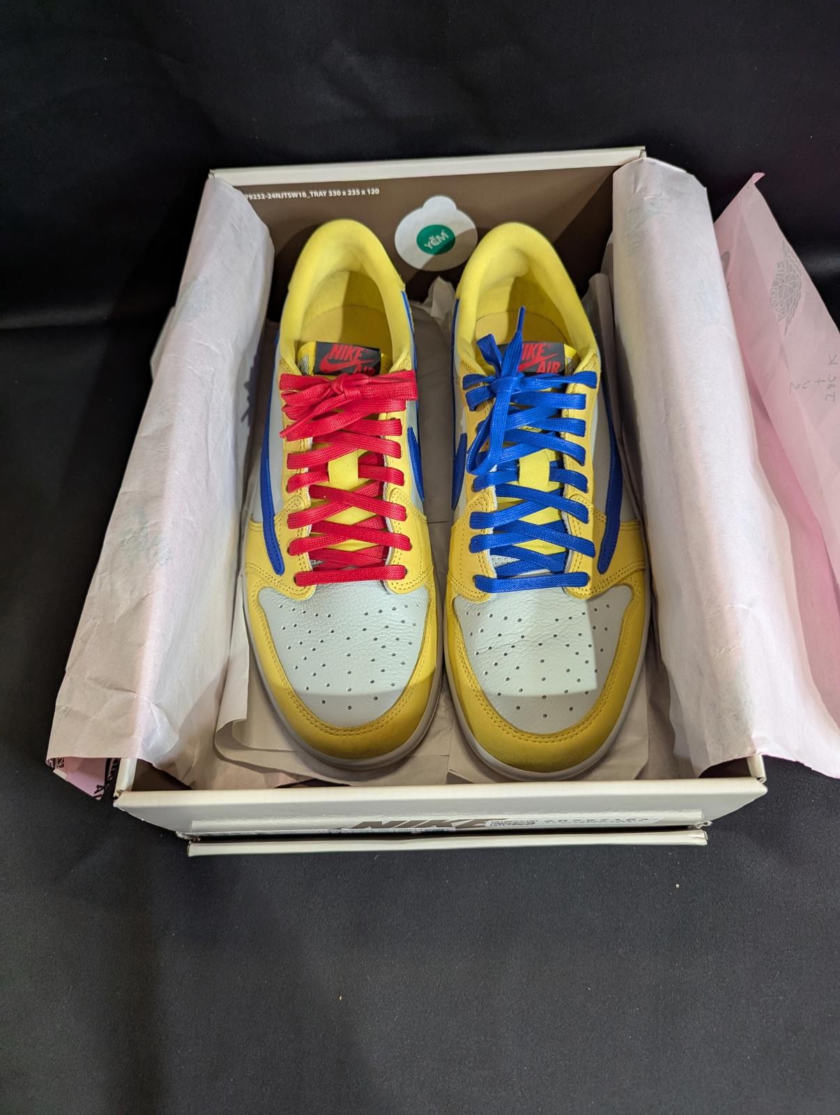 Travis Scott Jordan 1 Low OG SP "Canary" Wmns 11.5 / Men's 10 DZ4137-700