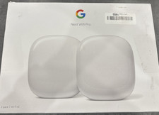 Google Nest Wifi Pro Wi-Fi 6E Router Mesh System - Snow 2-Pack 