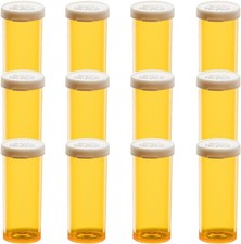 Pill Bottles with Snap Caps, Not Child Resistant Cap, 30 dram, Amber Color