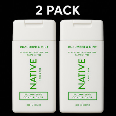Native Hair Volumizing Conditioner  Cucumber & Mint Trial Size 3 fl oz (2 PACK)