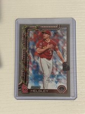 2025 Topps Holiday Baseball Glitter Silver #H178 Ryan Helsley - Cardinals