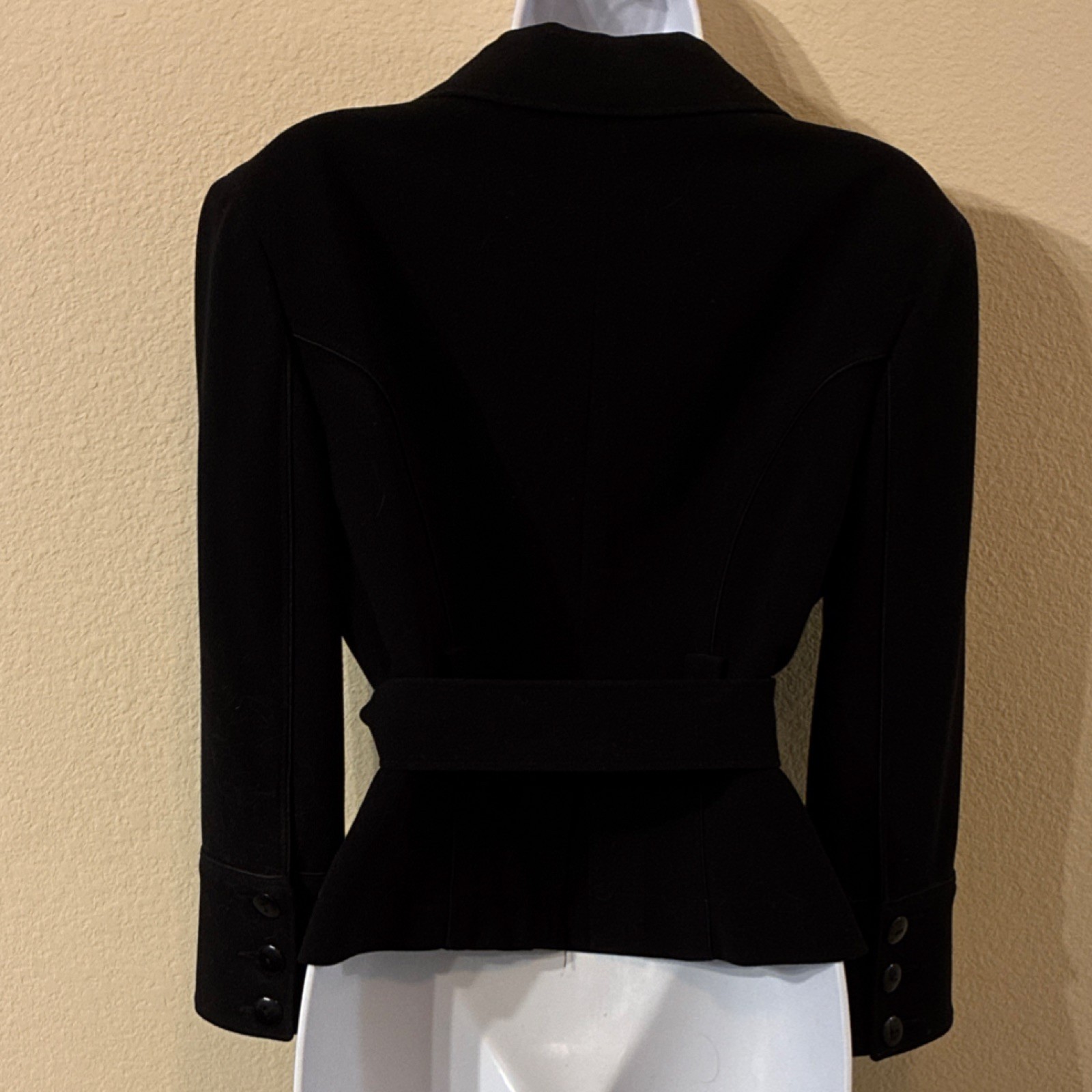 bebe Black Belted Button Collared Long Sleeve Wom… - image 2