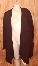 American Eagle Burgundy Long Sleeve Wrap Long Cardigan Sz XL