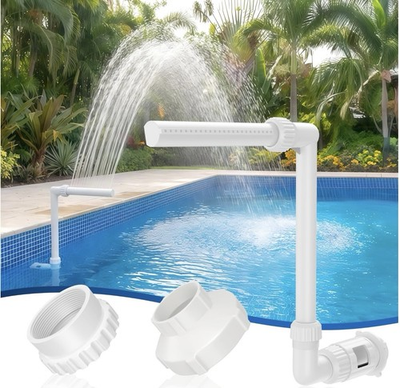 #ad #ad MUSCOCM Pool Sprinkler Fountain Adjustable Pressure White w Spray Head $15.00