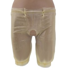 Latex ruffle trousers with open crotch, waist 60 cm one size 