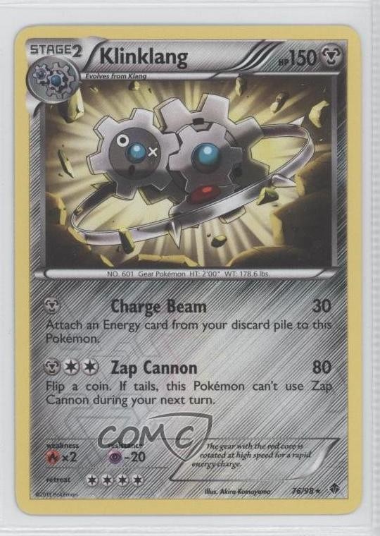 Klinklang Reverse Foil Pokémon Black & White: Emerging Powers #76