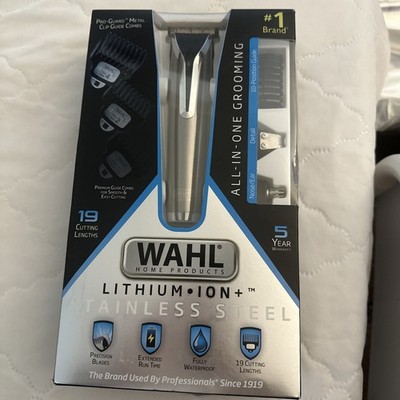 Wahl Stainless Steel Lithium-Ion All In One Grooming Trimmer Silver Brand New