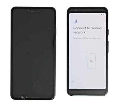 UNLOCKED GOOGLE PIXEL 3A 3A XL SMARTPHONE FRP LOT OF 2 FOR PART / REPAIR