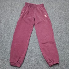 Adidas Originals Sweatpants Small Rose Burgundy Red Trefoil Logo Joggers Casual
