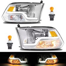 For 09-18 Dodge Ram 1500 2500 3500 Sequential Turn Signal Headlights Wled Drl For 09-18 Dodge Ram 1500 2500 3500 Sequential Turn Signal Headlights Wled Drl
