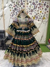 Traditioanl Long Afghan Wedding Dress.Kuchi Nikkah Dress,Boho Party Wear