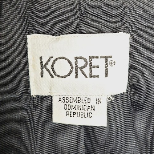 Vintage Koret Houndstooth Plaid Blazer Jacket Womens 10 Academia Velvet Collar - Bild 3 von 8