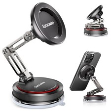 for MagSafe Car Mount 3-Axis Nano Adhesive Gel Strong 3-Axis Black
