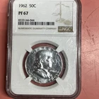 1962 50C Proof Silver Franklin Half Dollar NGC Graded PF 67