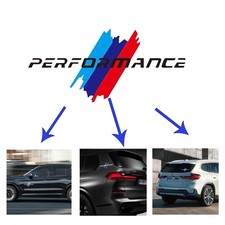 3d Sticker Decal 2pcs Bmw M Performance Sport Car Door Bumper Windows Decorate