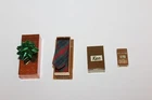 Vintage 1998 Mattel Barbie Ken Accessories Holiday Plaid Tie Gold Box Gifts