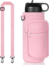 Water Bottle Holder with Strap, Insulated Crossbody Sling Bag, Carrier with Phon