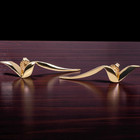 VINTAGE TIFFANY & CO 18K YELLOW GOLD 1983 Chrysalis PALOMA PICASSO EARRINGS 7856 — photo 2
