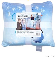 Disney Frozen Anna  Elsa Small Throw Pillow Plush Decorative Cushion