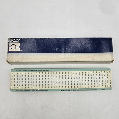 Brady WM-3 Wire Marker Label Cards Number - Partial Box 19 Cards