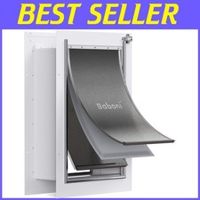 Large Pet Door for Wall, 3-Flap Design, Steel Frame
