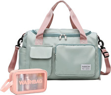 Small Gym Bag for Women, Travel Duffle Bag Carry on Weekender Bag with Shoe Comp