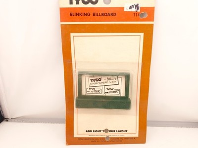 VINTAGE  TYCO HO Scale Blinking Billboard #114 -180 brand new on card 