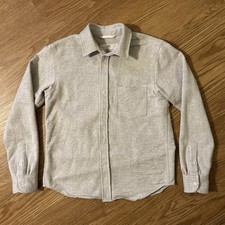 Rogue Territory Oxford Flannel Shirt Oatmeal Medium Made in USA