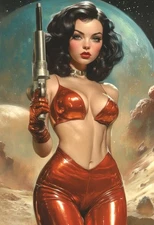 "Sci-Fi Girl 24" Giclee Fine Art Print 13x19 Limited to 20 Hand-Numbered Copies