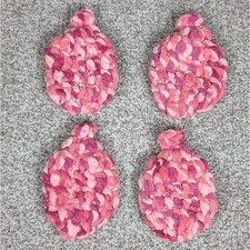 Set of 4 Handmade Crochet Water Balloons Pink Ombre Soft Reusable Kids Toy