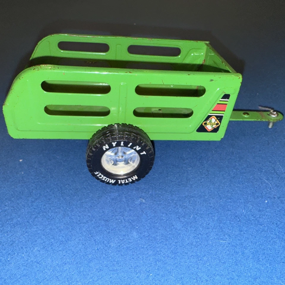 Vintage Nylint Pressed Steel Green Metal Muscle Utility Trailer - - Image 4 of 4