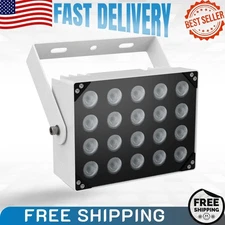 20-LED IR Illuminator 850nm, 90° Wide Angle, Waterproof for Security Cameras