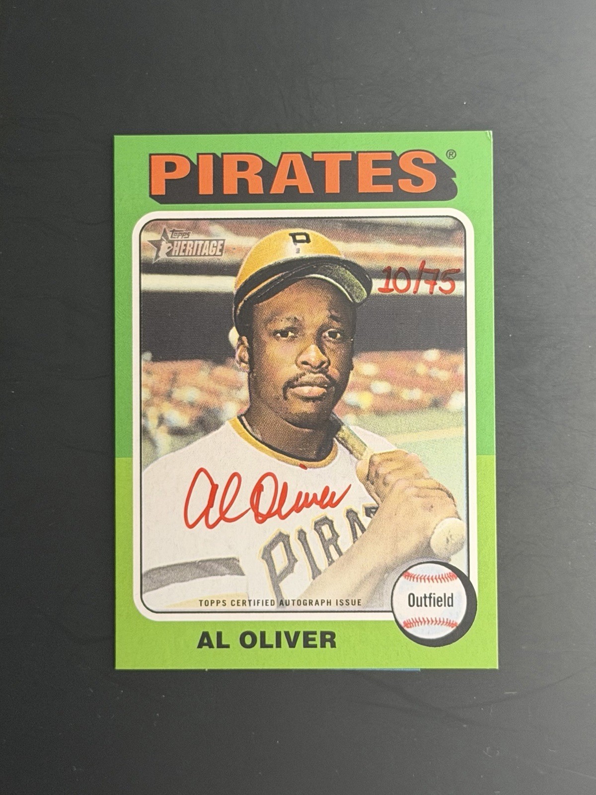 2024 Topps Heritage High Number Al Oliver Real One Auto Red Ink /75