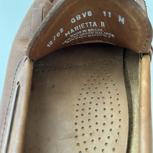 WEEJUNS Bass Womens MARIETTA II Brown Leather Tassels Kiltie Loafer Shoes Sz 11M - Picture 6 of 10