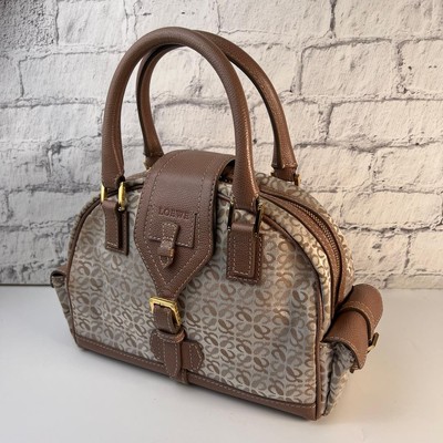 LOEWE Handbag Beige A8749 Premium Leather Classic Purse Fashion Accessory