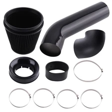 4 In Universal Cold Air Intake System Aluminium Black for LSX LS1 LS2 5.7L