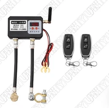 2Pcs Remote Control 12V Car Battery Disconnect Cut Off Isolator Master Switches