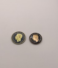 Colour Enamelled King George VI Half Crown And Two Shillings 1942 1948