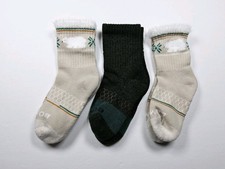 Bombas Polar Bear Fuzzy Top Holiday Lot Of 3 Pairs Socks Size J 8T-11T