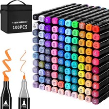 Dual-Ended Design Marker Pen For Painting Drawing Manga 100 High Color Rendering