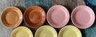 4 Bread & Butter Misc. Colors Vintage Bauer Pottery L.A.  LA LINDA