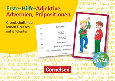 Erste-Hilfe-Adjektive, Adverbien, Präpositionen. Grundschulkinder lernen Deutsch