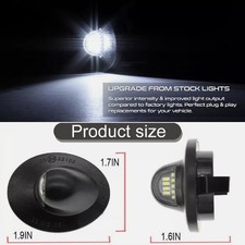 2PCS LED License Plate Light Assembly Replacement Tag Lamp for F150 F250 F350