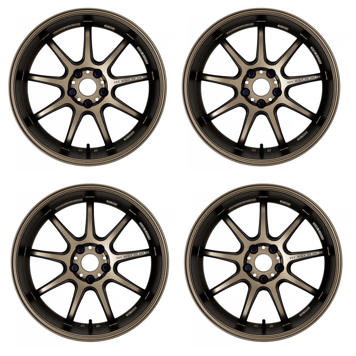 WORK EMOTION D9R Wheels 18x8.5J+32 5x114.3 Titanium(AHG) [Set of 4