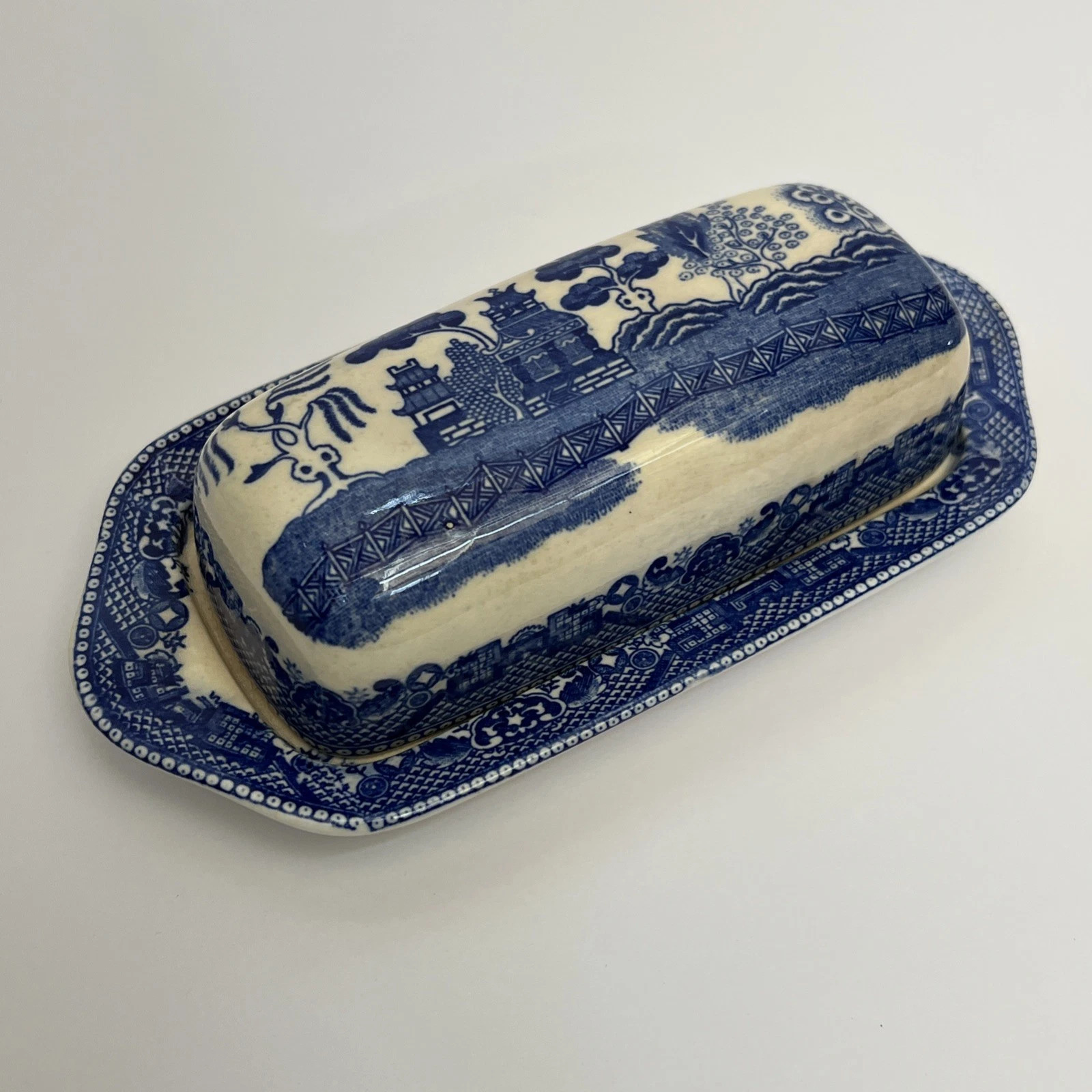 RARE. Vintage Japan butter Dish 8 Inches