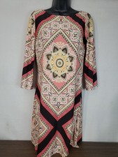 Vintage Saint Tropez West Dress Women's Size 8 Boho 3/4 Sleeve Handkerchief Look