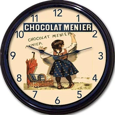 Chocolate Menier Poster Wall Clock Paris France Country French Kitchen New 10"